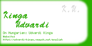 kinga udvardi business card